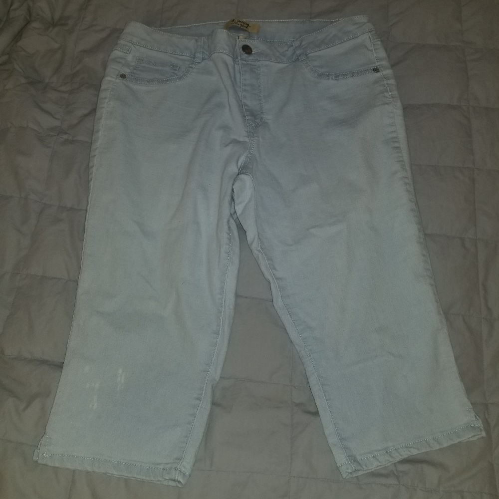 STRETCH DENIM CAPRIS
